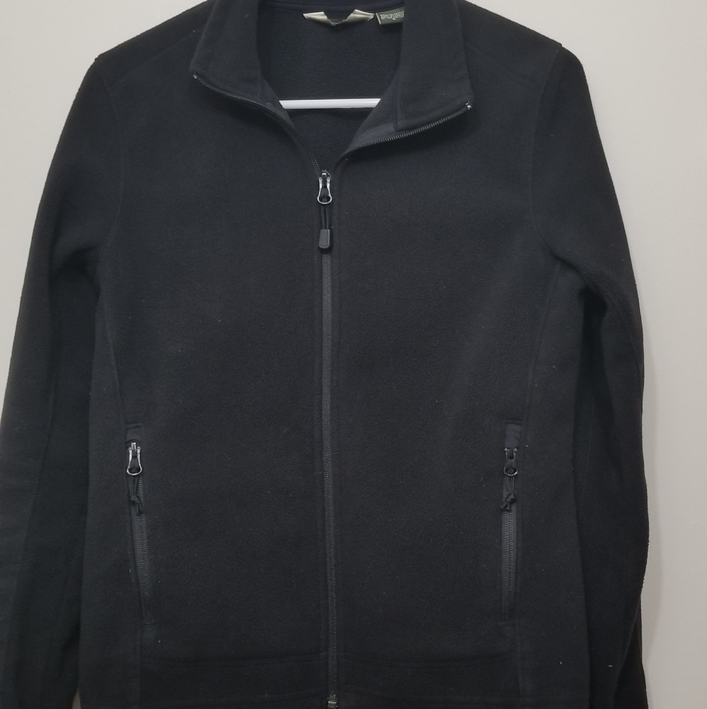 Fleece zip up size small black